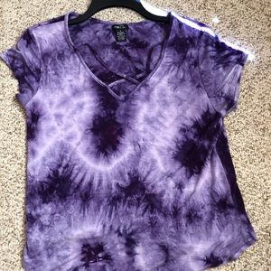 Purple tie dye shirt